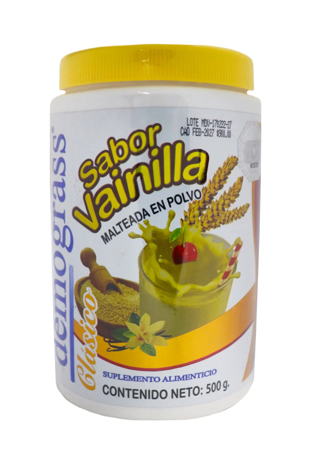 Demograss Clásico Malteada En Polvo Sabor vainilla